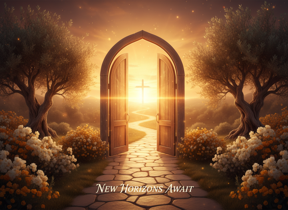 Opportunities — open door with golden light